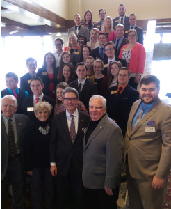 40 Scholars from the Nigh Institute of State Government attended the Feb. 23 Rotary Meeting. Their attendance was made possible by IBC Bank